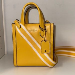 kate spade mini tote Manhattan north south crossbody yellow